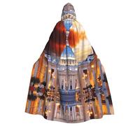 Viiuhvjbj Capa unisex con capucha y estampado de la Ciudad del Vaticano para adultos, Halloween, Navidad, cosplay, para fiesta de brujas y magos