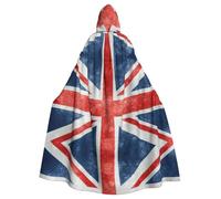 Viiuhvjbj The Union Flag - Capa larga unisex con capucha para adultos, Halloween, Navidad, carnaval, cosplay, fiesta de máscaras, disfraz de bruja y vampiro
