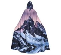 Viiuhvjbj Travel Mountainadult - Capa larga unisex con capucha, Halloween, Navidad, carnaval, cosplay, fiesta de máscaras, disfraz de bruja y vampiro