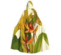 Viiuhvjbj Tropical Bird of Paradise - Capa unisex con capucha para adultos, carnaval, Halloween, Navidad, cosplay, para fiestas de disfraces de brujas y vampiros