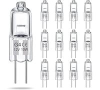 VIIVUU - Bombilla halógena de 12 V, 10 W, 2700 K, color blanco cálido, campana extractora, bombillas halógenas, G4, regulable para reemplazar las arañas de cristal (12 unidades)