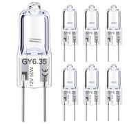 VIIVUU12V 50W GY6.35 Halogen Leuchtmittel Dimmbar, AC/DC 500LM Kein Flackern 2700K Warmweiß Lavalampe Glühbirne, stiftsockellampefür Kronleuchter, Schreibtischlampe, Hängelampen, Wandleuchte 6 Stück