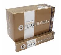 Vijayshree Golden Nag Chandan - 12 Paquetes de 15 g = 180 g - Aromaterapia - Meditación - Espiritualidad - 100% Natural EcoFriendly