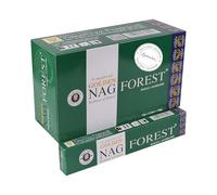 Vijayshree Golden Nag Forest - 12 Paquetes de 15 g = 180 g - Aromaterapia - Meditación - Espiritualidad - 100% Natural EcoFriendly