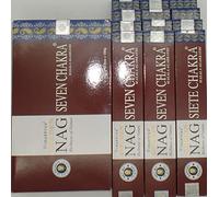 VIJAYSHREE Incienso Golden NAG Siete Chakra 15 GR. X 12 Cajas = 180 GR.