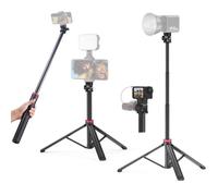 VIJIM MT-79 - Soporte de luz Extensible para fotografía, trípode de luz Ajustable portátil de 81 Pulgadas con Tornillo de 1/4 Pulgadas, trípode de teléfono con Cabeza de Bola de 360° para iluminación