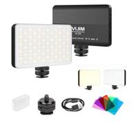 VIJIM VL120 en luz LED para cámara con Caja de luz RGB y Filtro de Color, Recargable de 3100 mAh, Mini luz LED de vídeo, Bicolor 3200K-6500K, luz de vídeo Regulable