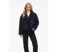 Vila Neck Jacket Vikamina L/S-Chaqueta de Cuello en V-Noos, Azul Marino, Numeric_36 Mujeres