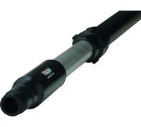 Vikan 297152C Mango de Aluminio Telescópico con Paso de Agua, Click, 1060 - 1600 mm, 32 mm Diámetro, Negro, Caja de 5