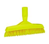 Vikan - Cepillo para juntas de higiene - Con cuello flexible - Modelo de mango - Extra duro - 225mm - Amarillo