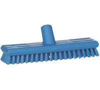 Vikan - Escoba de lavado de higiene - Con alimentación de agua - Extra dura - 270 mm - Azul