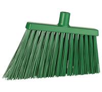 Vikan, Escoba verde, corte angular, rígida, 11 pulgadas, PP/PET, 2914