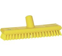 Vikan - Escobilla de lavado de higiene - Con alimentación de agua - Extra duro - 270 mm - Amarillo