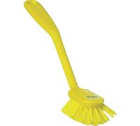 Vikan - Higiene - Cepillo para Lavar Platos - con Borde rascador - Fibras Medianas - Amarillo