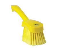 Vikan - Higiene - Cepillo para lavar platos - Con mango corto - Fibras divididas suaves - Amarillo