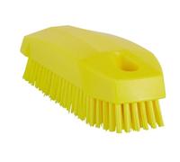 Vikan - Higiene - Cepillo para uñas - Fibras duras - 130 mm - Amarillo | Las cerdas duraderas garantizan un rendimiento de limpieza fiable incluso con un uso frecuente.