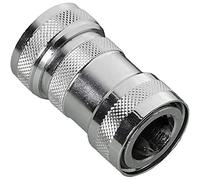 Vikan - Higiene - Conector rápido de 1/2" - Con acoplamiento de manguera de 1/2" - Con tope de agua - Cromo - Plata