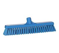 Vikan Escoba combinada 410 mm Fibras duras/suaves Azul 10 unidades