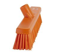 Vikan - Higiene - Escoba combinada - Fibras duras/suaves - Naranja