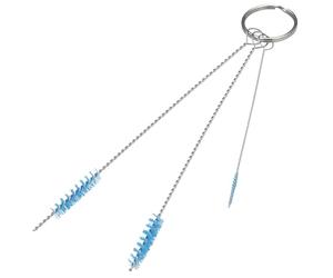 Vikan - Higiene - Juego de cepillos para tuberías - Fibras suaves - 3 en un anillo - Azul