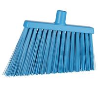 Vikan - Hygiene - Escoba de Esquina - Fibras Largas y Inclinadas Extra Duras - Azul