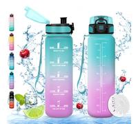 Vikaster Botella agua, 500ml Botella, sin BPA, Botella Agua con Filtro, Botellas agua reutilizable, para Niños, Deporte, Running, Gimnasio, Bicicleta