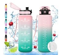 Vikaster Botella agua deporte, 1.5l Botella, sin BPA, Botellas Agua con Filtro, Botellas agua reutilizable, para Deporte, Running, Gimnasio, Bicicleta