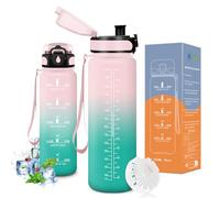 Vikaster Botella de 1,5 l, Botellas Grande para Beber con ácido carbónico, a Prueba de Fugas, Botella Deportiva para Fitness, Exterior