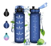 Vikaster Botella deportiva, 0,5 l, sin BPA, tritán, a prueba de fugas, botella de agua de plástico, apta para bebidas carbonatadas, botella deportiva para bicicleta, niños, escuela, yoga, fitness