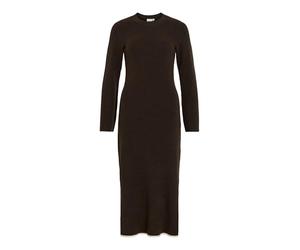 Vikerry O-Neck L/S Knit Maxi Dress-Noos, marrón (Coffee Bean), L