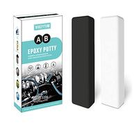 VIKEYTIM Plastilina de resina epoxi de 2 K, 120 g, extra dura, 2 componentes, kit de reparación de resina epoxi, metal, escultura, plástico duro, piedra, madera rápida adherencia y reparación (negro)