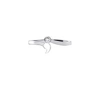 VIKI LYNN Anillo abierto de plata de ley 925 con punto y coma para mujer, regalos de inspiración, Adjustable, Plata de ley Circonia cúbica, Zirconia cúbica