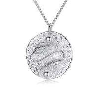 VIKI LYNN Collar de plata de ley 925 con signo del zodiaco, Plata esterlina