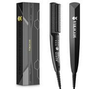 VIKICON Alisador de Barba, Cepillo Barba de Calentamiento Rápido De 30s, Mini Peine Alisador de Calentamiento para Hombres, Peine de Pelo Caliente Iónico para Peinar Barba Larga Y Corta