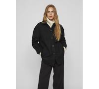 Vila VIKIMMI Shirt L/S Jacket-Noos Chaqueta, Negro, XXL para Mujer