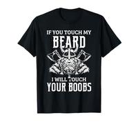 Viking Beard Humor Norse Warrior Barbudo Cita Divertida Arte Camiseta