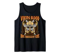 Viking Blood Runs Through my Veins Norse Nordic Mythology Camiseta sin Mangas