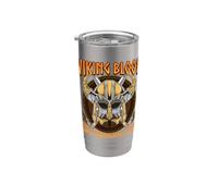Viking Blood Runs through my Veins Norse Nordic Mythology Vaso térmico de acero inoxidable de doble pared