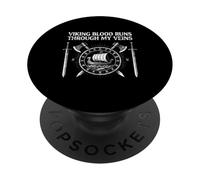 Viking Blood Runs Through My Veins Vikings PopSockets PopGrip Adhesivo