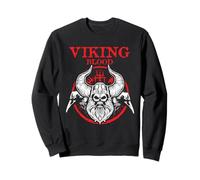 Viking Blood Skull Norse Warrior Raven Casco Arte Gráfico Sudadera
