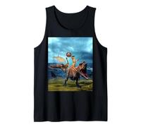 Viking Cat Riding Dinosaur Cat Humor Cats Lover Camiseta sin Mangas
