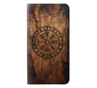 Viking Compass Wood Caso Del Tirón Funda Carcasa Case para Samsung Galaxy S26 Ultra