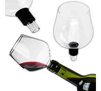 VIKING GEAR - Tapón de botella de vino XXL de cristal con junta de silicona - Punta para cristal - JGA - Artículo de fiesta - Beber en botella