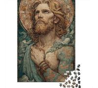 Viking God Odin Art Print Puzzle Imposible,desafío para Adultos Juego Educativo 1000 Piezas Obra De Arte De Juego De para Adultos, Regalos A Partir De 14 Años 70x50cm/1000pcs