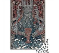 Viking God Odin Poster Puzzles Imposible,desafío para Adultos Juego Educativo 1000 Piezas Obra De Arte De Juego De para Adultos, Regalos A Partir De 14 Años 70x50cm/1000pcs