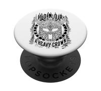 Viking Honor - Casco Pesado de Guerrero con runas nórdicas PopSockets PopGrip Adhesivo