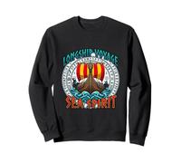 Viking Longship Sea Spirit Arte de mitología nórdica Sudadera