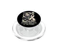 Viking Lucha contra el cáncer de pulmón - Norse Every Breath A Victory PopSockets PopGrip para MagSafe