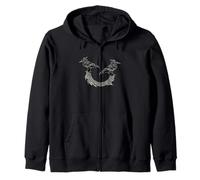 Viking Mjolnir Raven Mitología Nórdica Nudo Celta Símbolo Arte Sudadera con Capucha