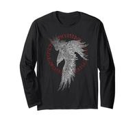 Viking Odin Raven Huginn & Muninn - Camiseta de mitología escandinava Manga Larga